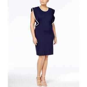 Love Squared Womens Plus Size Ruffled Bodycon Dress Size 3X